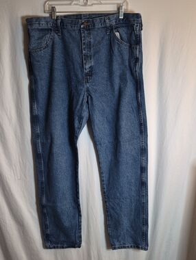 Rustler Men's Straight Jeans in Blue Wash
